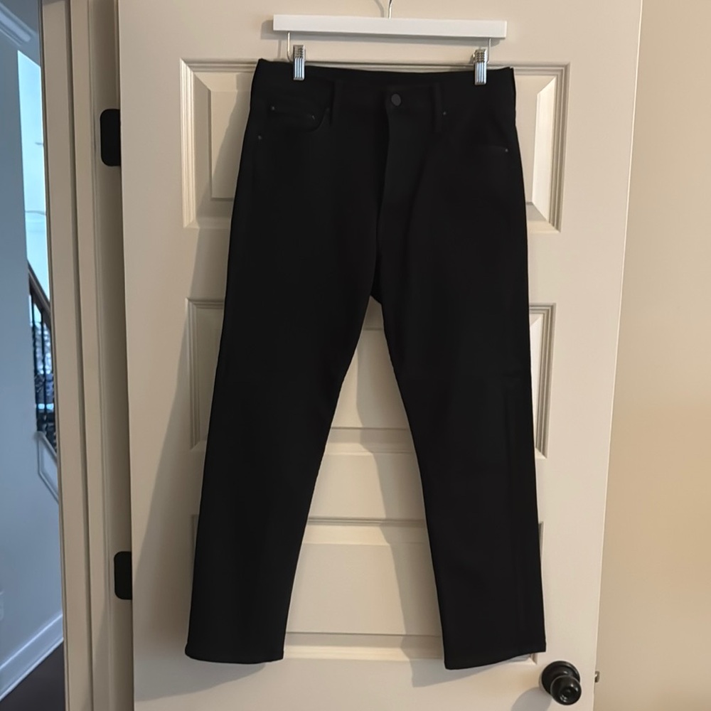 MOTHER Black Straight Leg Jeans Tomcat Ankle Design